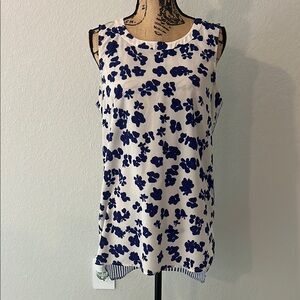 CAbi White Cream Boxy Tank Top Sleeveless